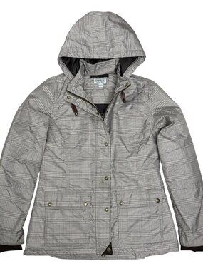 DOVER SADDLERY Jacket Equestrian Plaid Check Waterproof Jacket Coat Women Medium